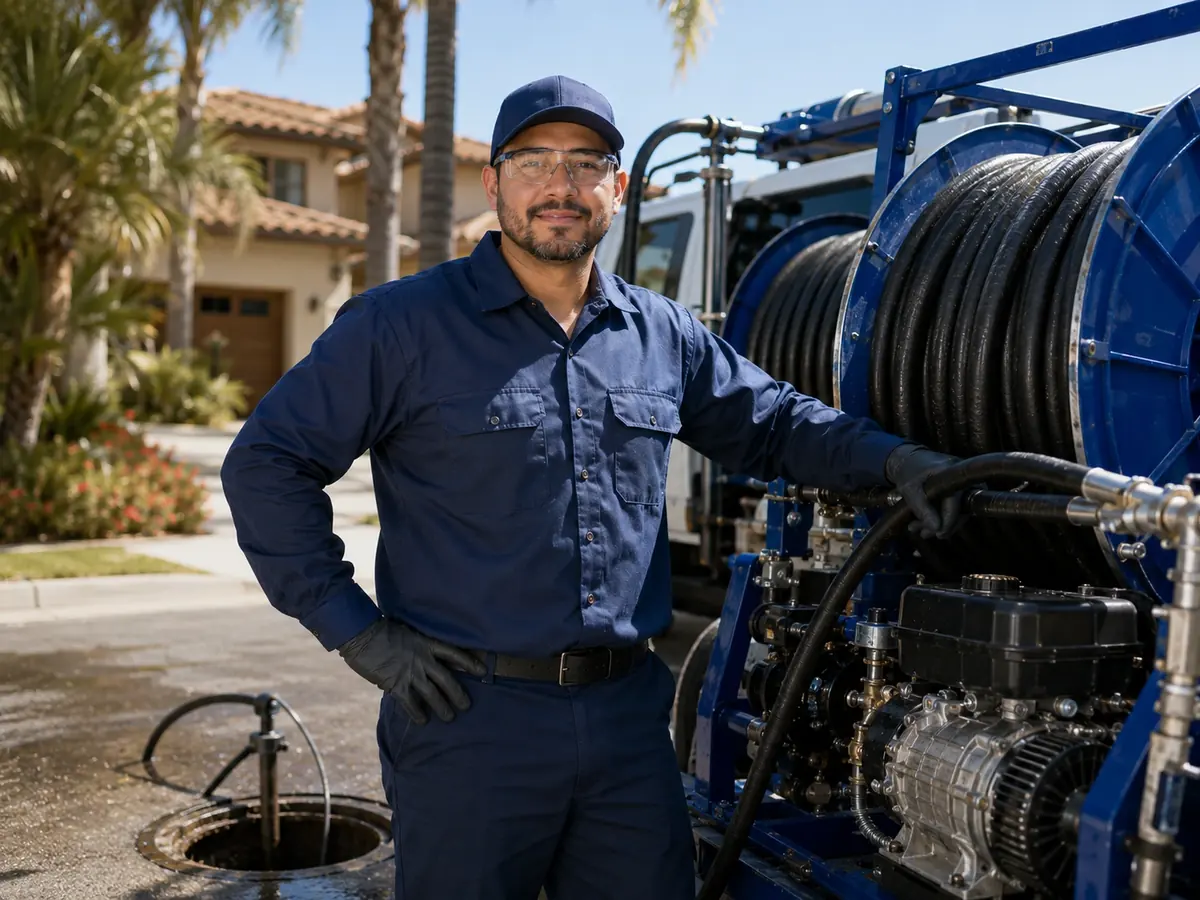 Hydro jet sewer cleaning in Boron